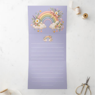 Invitation Trois Volets Papeterie Arc-en-ciel Pastel