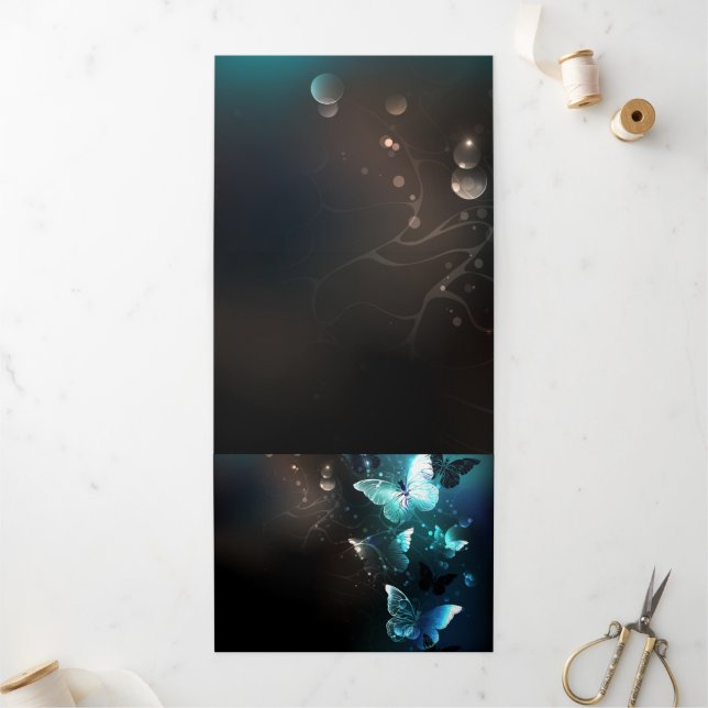 Invitation Trois Volets Papillons de nuit (Extérieur)