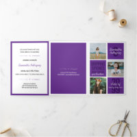 Purple 5-Photo Fun Boxes Graduation