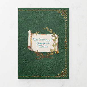 Invitation Trois Volets Renaissance Fairytale Photo Mariage