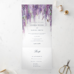 Invitation Trois Volets rêves de Wisteria