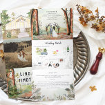 Invitation Trois Volets Rustic Autumn Forest | Boho Wedding<br><div class="desc">Set the tone for an exciting wedding weekend with a custom itinerary invitation. This "roomy" invitation is a great way to give your guests additional information on the wedding. These cards can list the festivities surrounding your wedding weekend, such as welcome cocktails, after-parties, and morning after brunches. If you’re planning...</div>