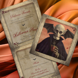 Invitation Trois Volets Simple Dracula Halloween Corporate Event
