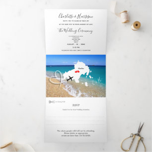 Invitation Trois Volets Skiathos Grec Destination Mariage Photo