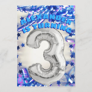 Invitation Troisième anniversaire Fête des Garçons de l'Argen