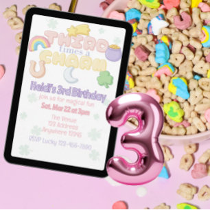 Invitation Troisième fois est la bonne, Lucky Charm 3e annive