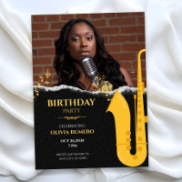 Trompette de musique jazz photo anniversaire