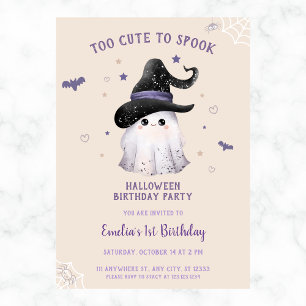 Invitation Trop mignonne pour parler les filles Halloween 1er