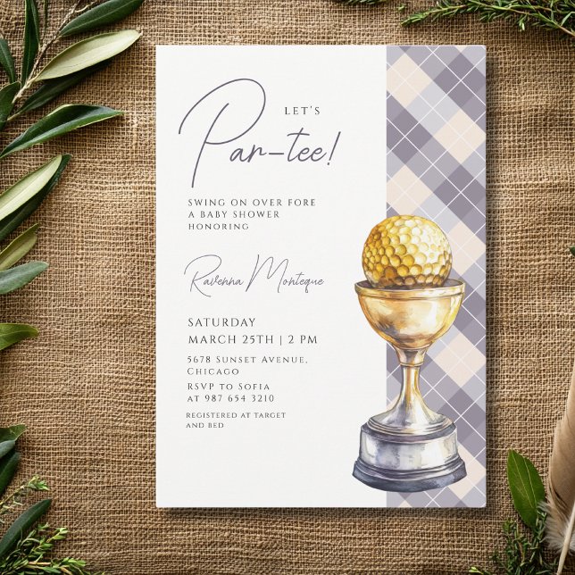 Invitation Trophée de golf Argyle de la Marine : une baby sho (Créateur téléchargé)
