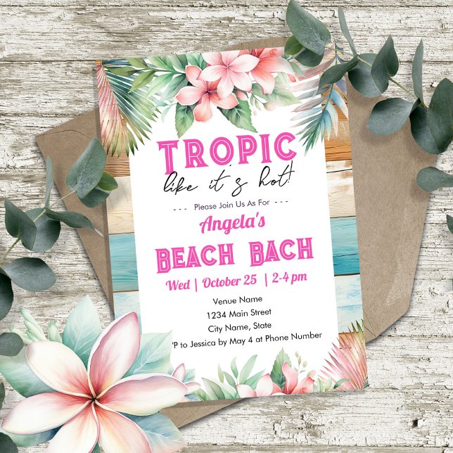 Invitation Tropic Like It's Hot Bachelorette Party (Créateur téléchargé)