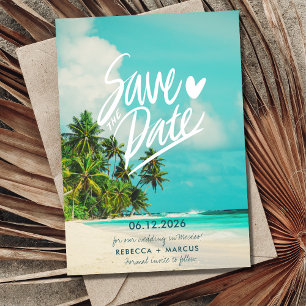 Invitation Tropical Beach Destination Wedding Enregistrer la