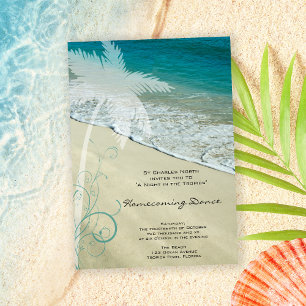 Invitation Tropical Beach Homecoming Dance