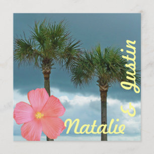 Invitation Tropical Beach Mariage Douche