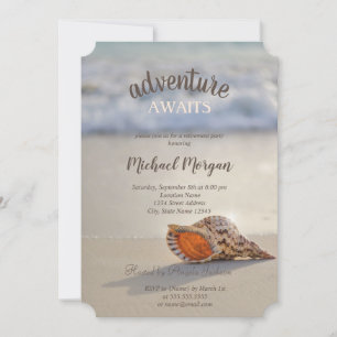 Invitation Tropical Beach Ocean Seashell Retraite