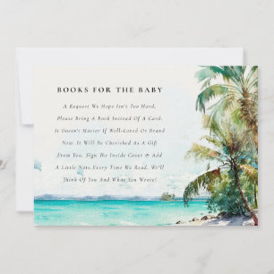 Invitation Tropical Beach Palm Tree Livres Pour Baby shower