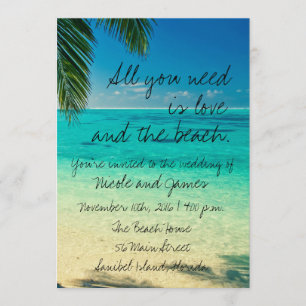 Invitation tropical de mariage de plage de la