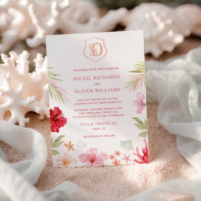 Invitation Tropical Destination Wedding (Créateur téléchargé)