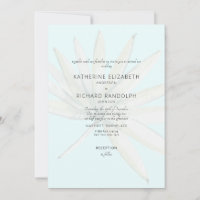 Tropical Frond Ice Blue Pas de parents Mariage lis