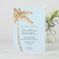Tropical Gold Glitzy Parties scintillant Palm Tree