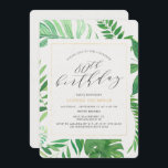 Invitation Tropical Gold Green 80th Surprise Birthday Party<br><div class="desc">Une prise moderne d'invitation tropicale à fêter un proche 80ème anniversaire. Le design présente un cadre faux or avec une végétation tropicale incluant des feuilles de banane. Personnalisez l'utilisation des champs modèles fournis. Si vous avez besoin d'aide ou de pièces complémentaires contactez-moi (Maria) en utilisant le bouton contact ci-dessous. Je...</div>