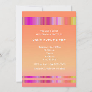 Invitation Tropical Heat Summer Colours Party Événement Invit