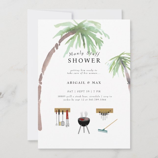 Invitation Tropical Honey Do Couples Wedding shower Invitatia (Devant)