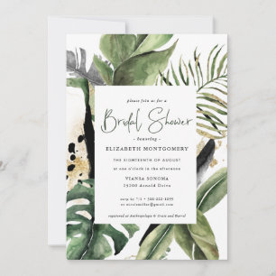 Invitation Tropical Jungle Verdure Shower de Mariée