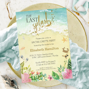 Invitation Tropical Le dernier splash Bachelorette Party