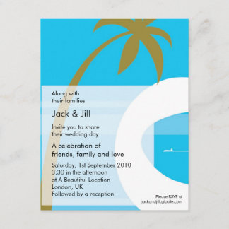 Invitation Tropical moderne 4,25x5,25