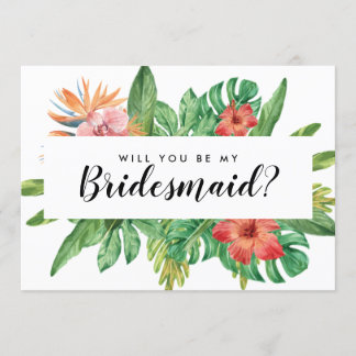 Invitation Tropical Moderne Serez-Vous Mon Mariage D'Épouse