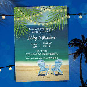 Invitation Tropical Ocean Beach Thème String Mariage