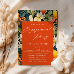 Invitation Tropical Orange Paradise