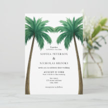 Tropical Palm Trees Minimal Photo Beach Wedding
