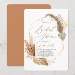 Invitation Tropical séché feuillage nuptiale