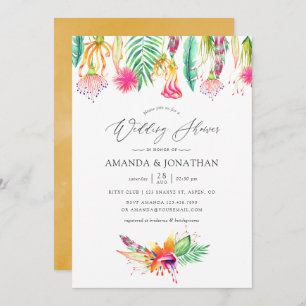 Invitation Tropical Summer Beach Mariage Douche