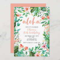 Tropical Sweet 16 Aloha Luau Anniversaire