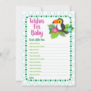 Invitation Tropical Toucan Wings For Baby shower Game