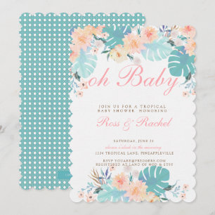 Invitation tropicale de baby shower