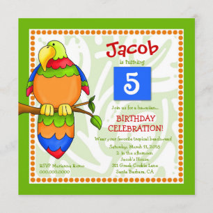 Invitation tropicale de Perroquet-dise de LGC  