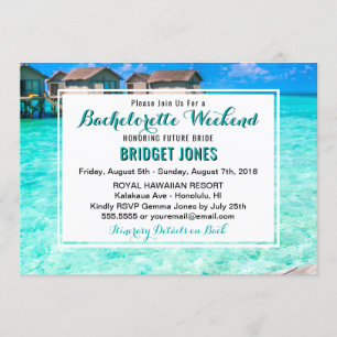 Invitation tropicale de week-end de Bachelorette