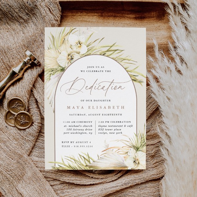 Invitation Tropiques vintages Dédication pour bébés (Créateur téléchargé)