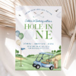 Invitation Trou Dans Un Garçon De Golf Premier Anniversaire P<br><div class="desc">Cet adorable golf Hole In One 1st Birthday Boy invitation d'anniversaire comprend un terrain de golf roulant, avec voiturette et sac de golf bleu, et un super mignon TROU IN ONE Header. Support en option également inclus ! Cette invitation d'anniversaire de GOLF est sûr de compléter n'importe quel TROU EN...</div>