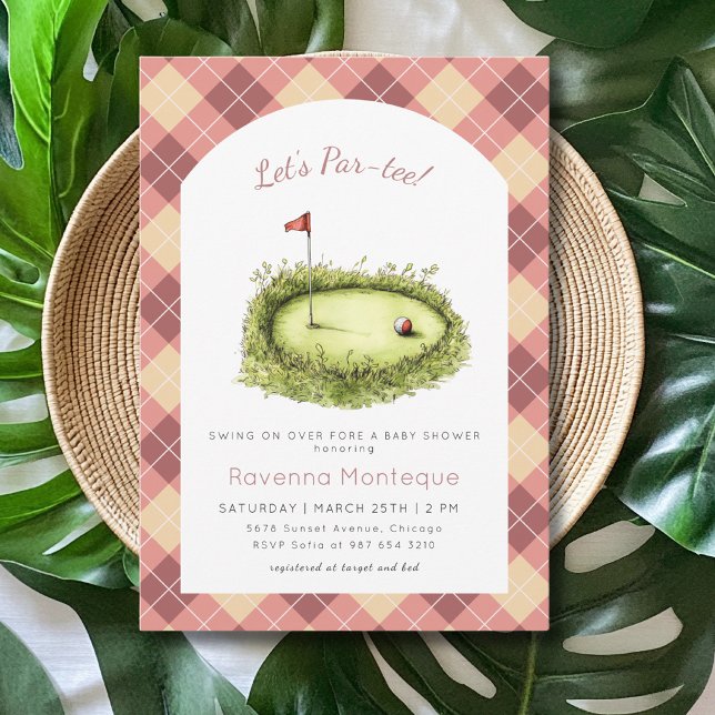 Invitation Trou de golf argyle pêche laisse bébé de tee par B (Créateur téléchargé)