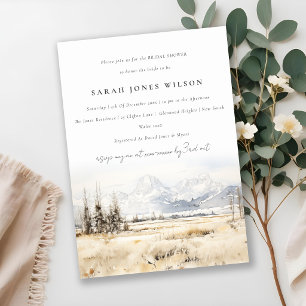Invitation Trou de Jackson Wyoming Paysage Baby Shower