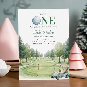 Invitation Trou en un de Golf Green pour un Premier Anniversa