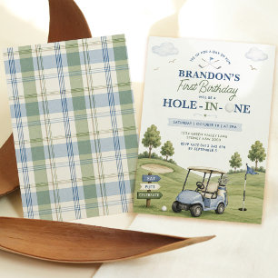Invitation Trou en un : Golf 1er Anniversaire Par-Tee