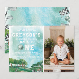 Invitation Trou en Un Golf Boy Premier Anniversaire Par-Tee