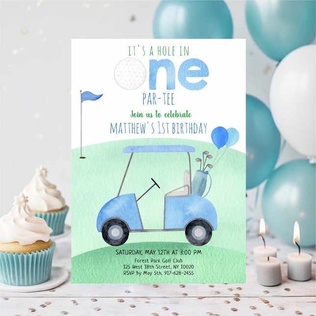Invitation Trou En Un Golf Premier Anniversaire (Créateur téléchargé)