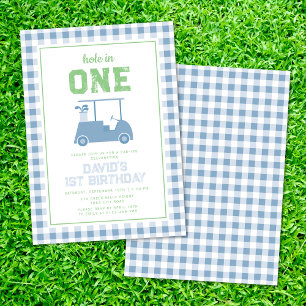 Invitation Trou en un par Tee Boy 1er anniversaire