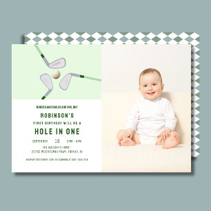 Invitation Trou moderne en un par golf Anniversaire Photo